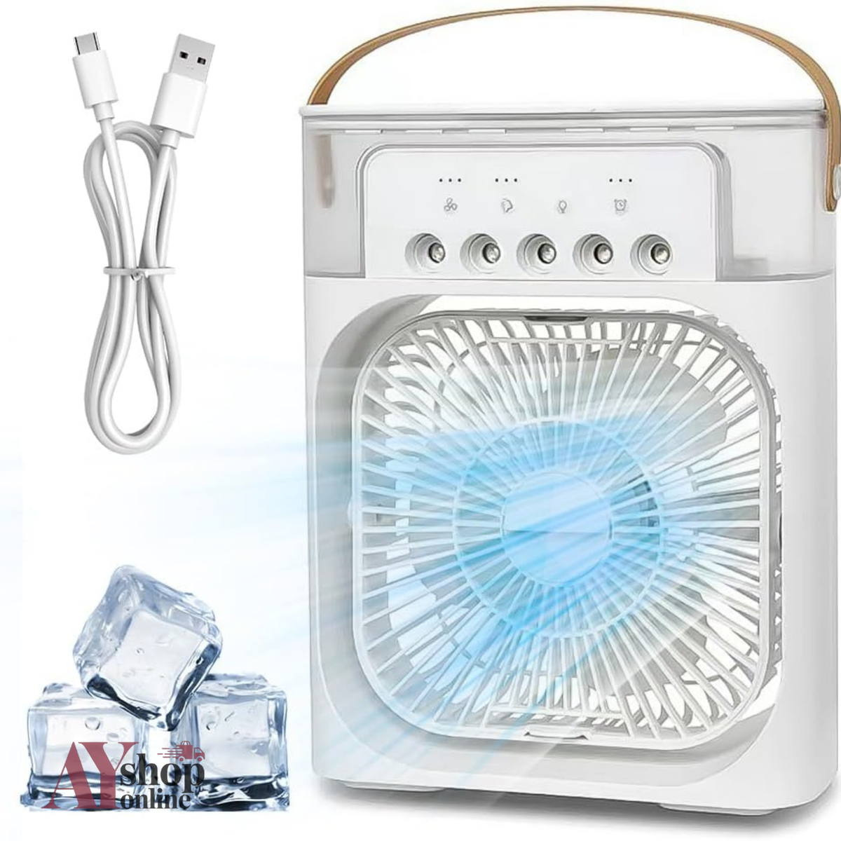 Mini ventilador 3 en 1