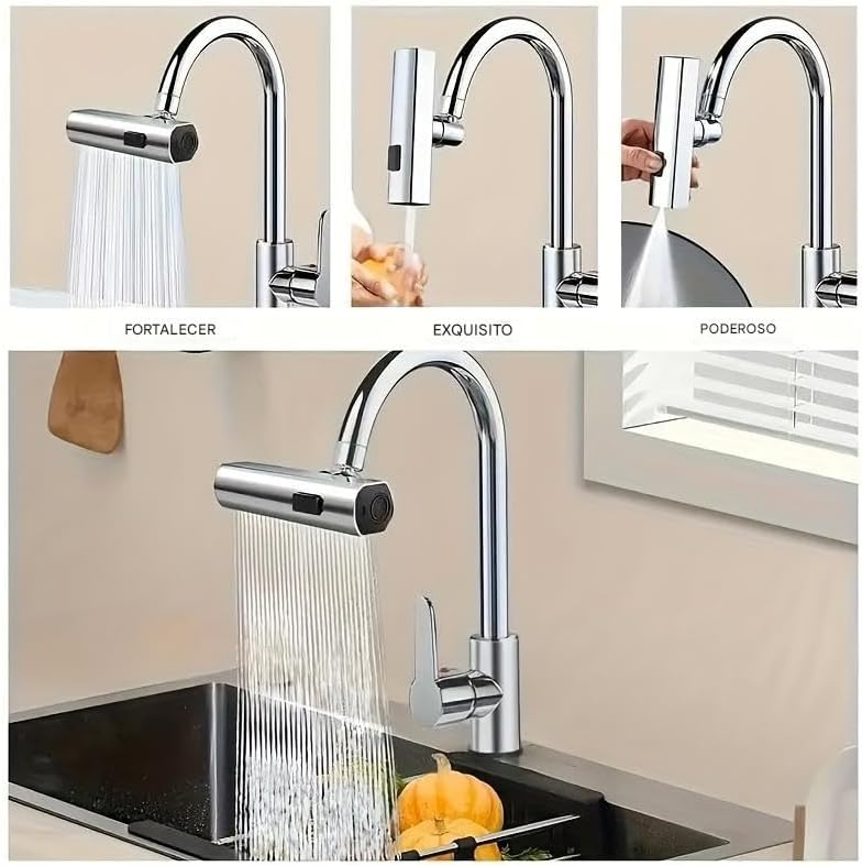 Grifo para cocina con rotación 360 3 en 1